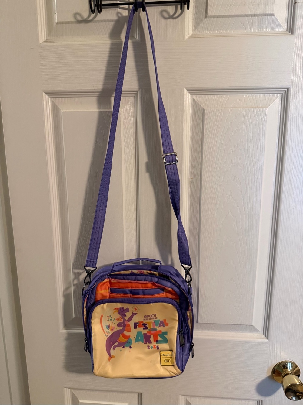 EPCOT Festival of the Arts 2025 Crossbody Bag - Purple & Cream